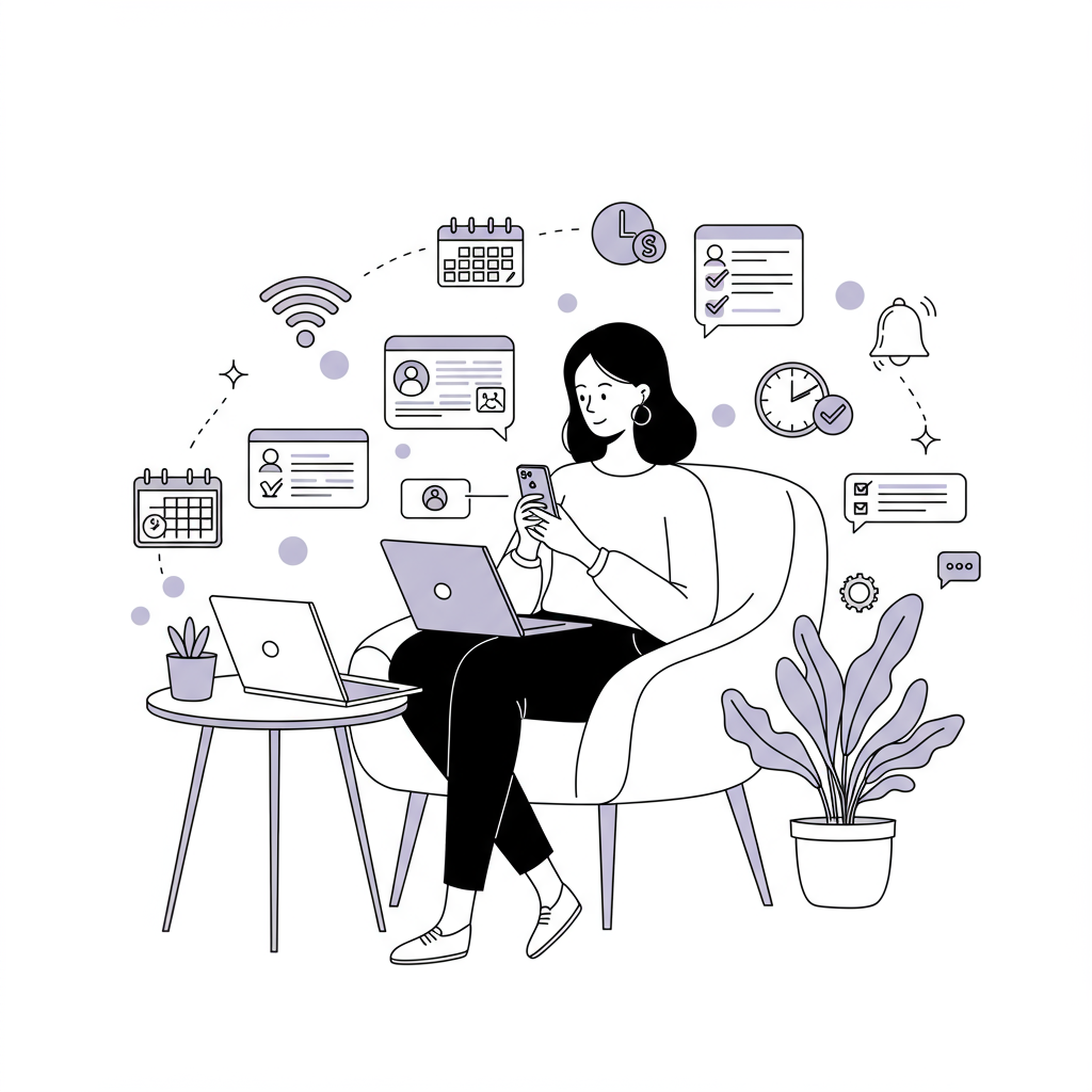 Drowning in tech? 😫 Reclaim your time & sanity! Learn to master your tools & build a business that supports YOU. #Femmeprenista