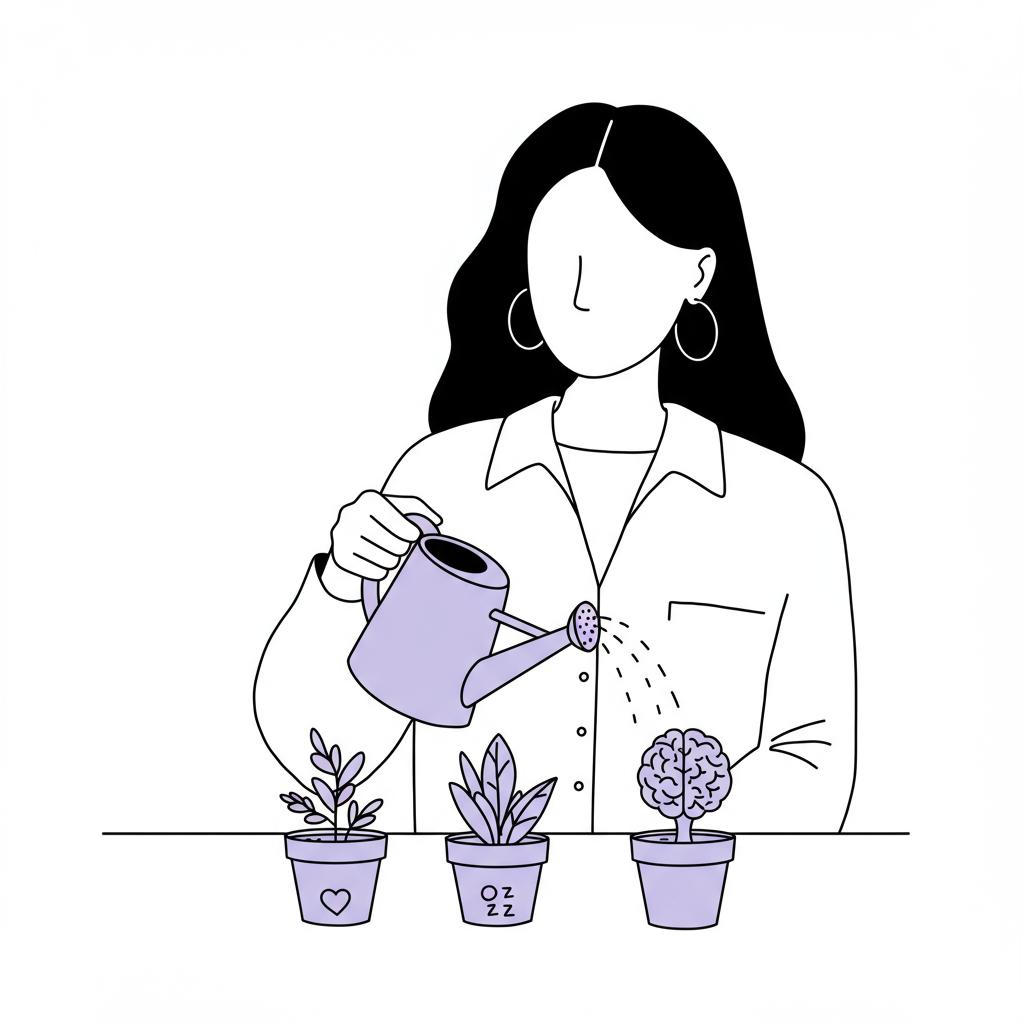 Feeling the startup chaos? 3 tiny wellbeing habits for Femmeprenistas launching businesses (family life included!). Reclaim your calm now!