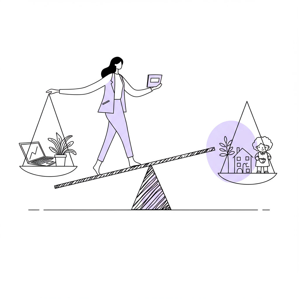 Embrace the beautiful chaos! Ditch work-life balance myths & discover harmony as a #femmeprenista. Build a business that *works* with your life.