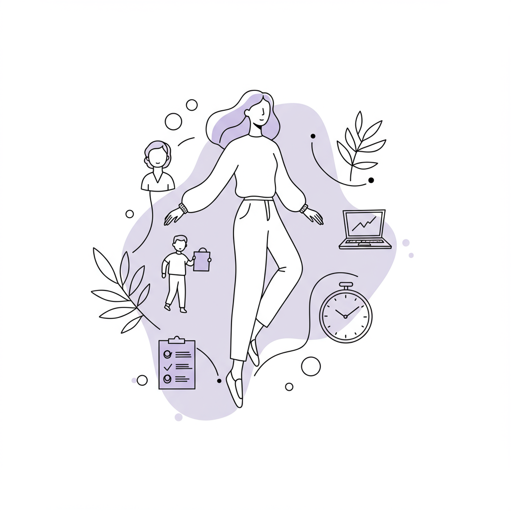 Feeling the "work-life balance" myth? Ditch the guilt & build a business that fits your life! Flourish with Femmeprenista's guide.