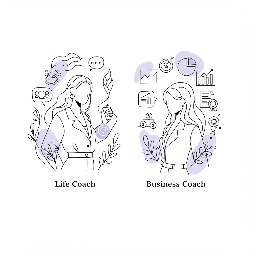 Unsure if you need a life or business coach? 🤔 Discover the strategic choice for *your* Femmeprenista success! Read now.