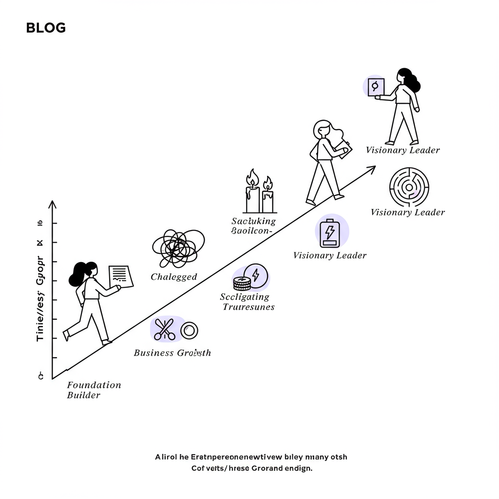 Chic line art: A growth chart symbolizing challenges female entrepreneurs face, highlighted in pastel purple | Femmeprenista