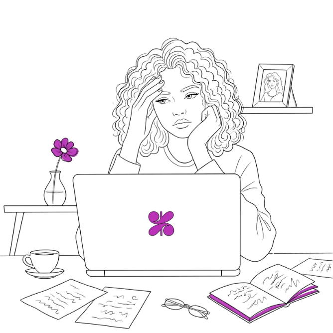 Illustration of a woman experiencing the joy of freedom